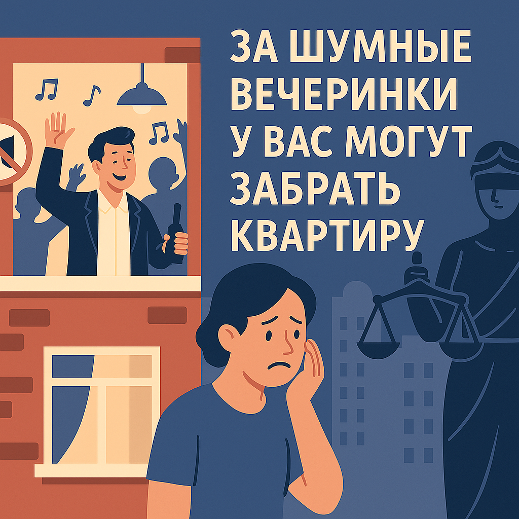 за шумные вечеринки могут отобрать квартиру